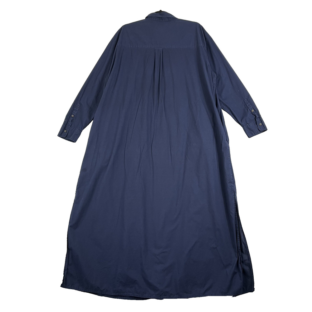 Universal Thread Long Sleeve Shirt Dress Womens XL Navy Blue Drawstring Waist - Picture 3 of 12